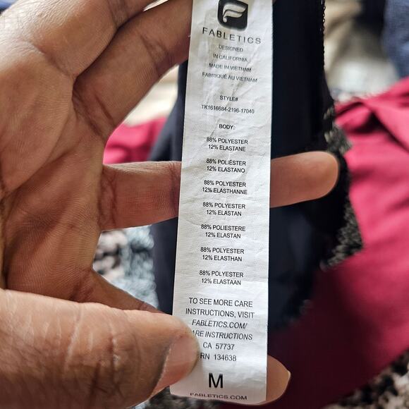 Fabletics Peyton Black Mesh Active Racerback Tank Top Size M - Picture 4 of 4